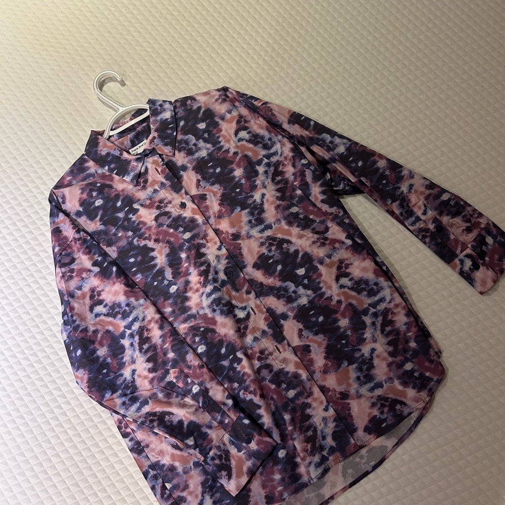 Frank and oak Abstract Patterned Long Sleeve Shirt